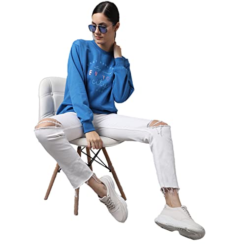 Mack JONNEY Women Regular Fit Cotton Round Neck Sweatshirts(Blue_Medium_Pack of 1)-SW_46_Blue_001-M - Image 5