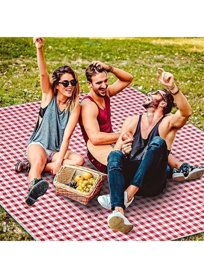 jaexest Extra Large Family Picnic Blanket – 2m x 2m Outdoor Beach Mat – Portable Foldable Waterproof Sandproof Blanket with Carry Tote – Ideal for Camping, Travel, Hiking, Grass, and Sand - Image 4