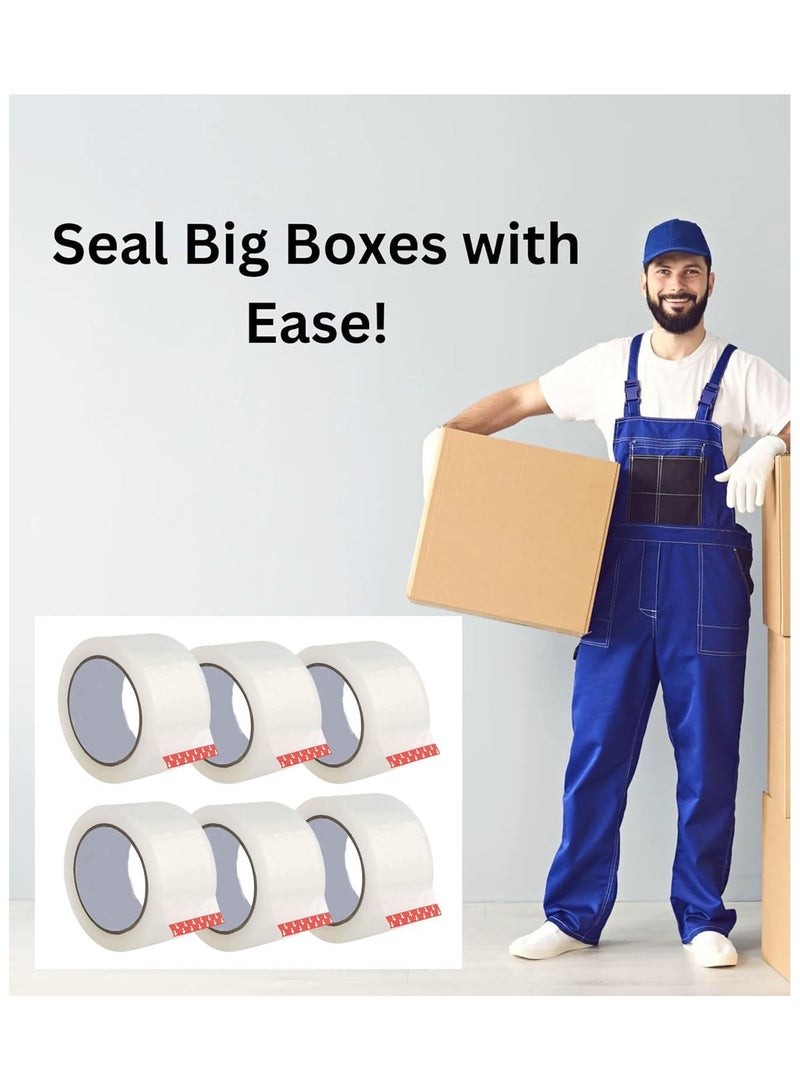 Generic Ultra Strong Clear Packing Tape – [2 Inches x 60 Yards Per Roll, (360 Yards Total)] – Heavy Duty| Strong Adhesive 2.7 Mil Packaging Tape for Sealing Boxes, Moving, Shipping & Office Supplies  - Image 4