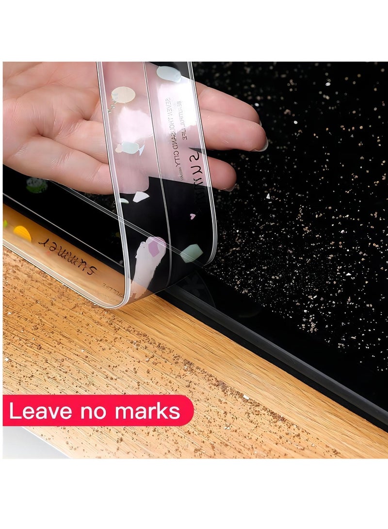 Blue Plaid Caulk Tape 10.5' x 1.5'' Waterproof Self Adhesive Caulk Strip Bathtub Sealant Tape Caulking Tape Sealing Strip Oil Proof Bathroom Caulk for Kitchen Floor Wall Edge ProtectorPE - Image 4