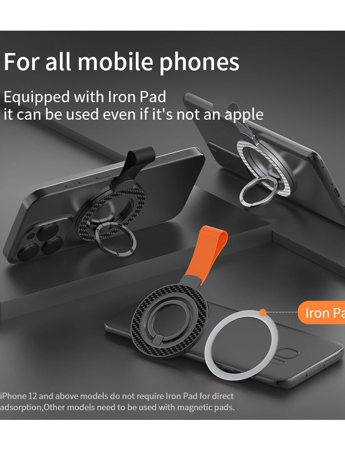 General Dual Magnetic Phone Grip & Holder, Magnetic Fitness Mount for iPhone 16/15/14/13/12 Pro Max Mini and Android Phones, 360-Degree Rotating Ring with Silicon Loop, Adjustable Kickstand  - Image 2