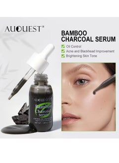 AuQuest Bamboo Charcoal Serum Bamboo Charcoal Serum Control Oil and Detoxify Reduce Acne Blackheads Brightens Skin Improve Oily Skin Issues Bamboo Charcoal Oil Serum Bamboo Charcoal Acne Face Oil 32ml  - Image 2