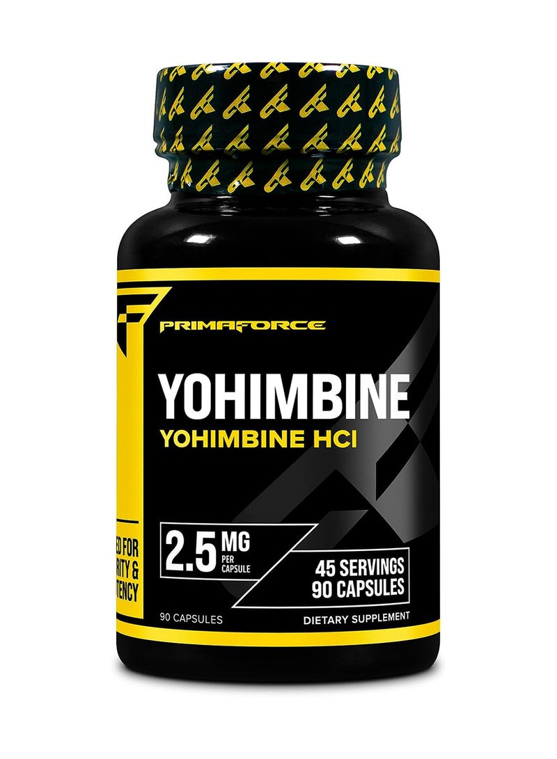 Primaforce Yohimbine HCl, 5 mg, 90 Capsules (2.5 mg per Capsule) - Image 1