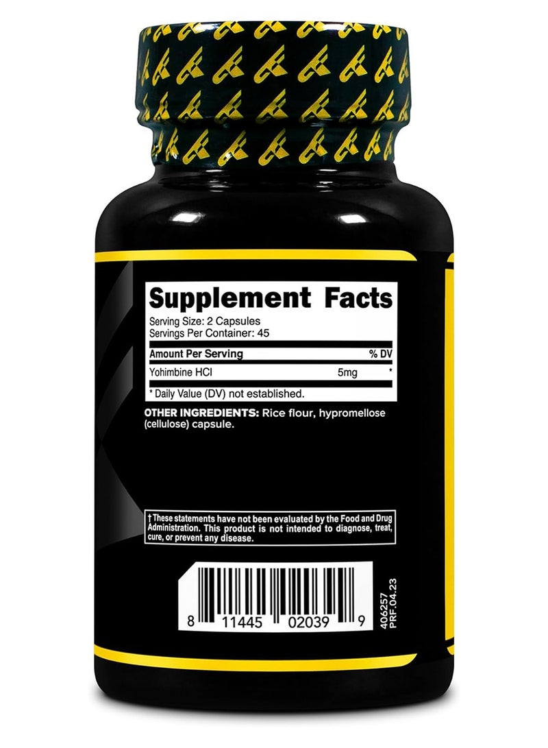 Primaforce Yohimbine HCl, 5 mg, 90 Capsules (2.5 mg per Capsule) - Image 2