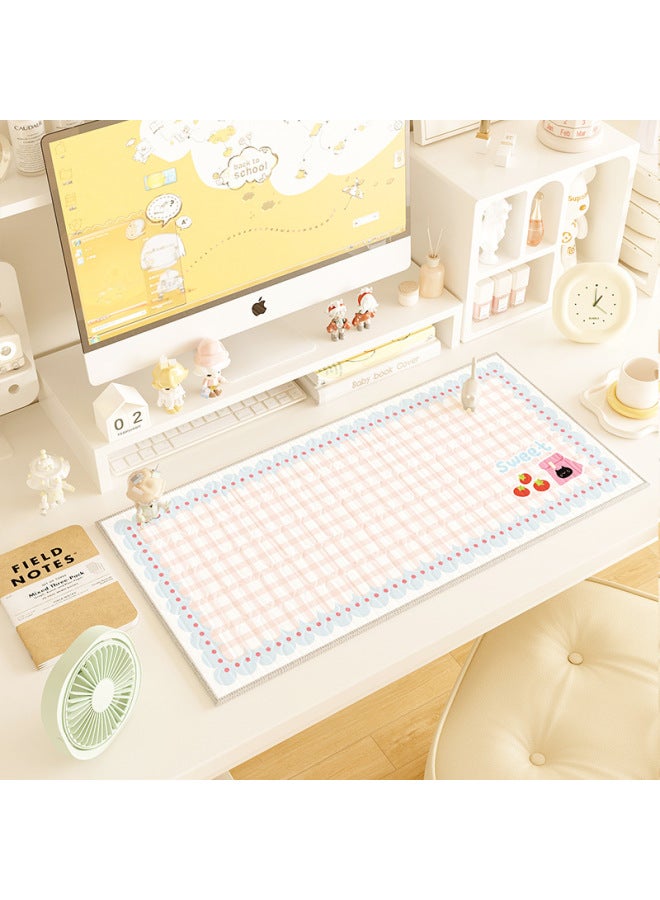 Cartoon Ice Silk Desk Mat Summer Cool Breathable Mouse Pad Non-Slip Soft Desktop Ice Mat Nap Nap Mat