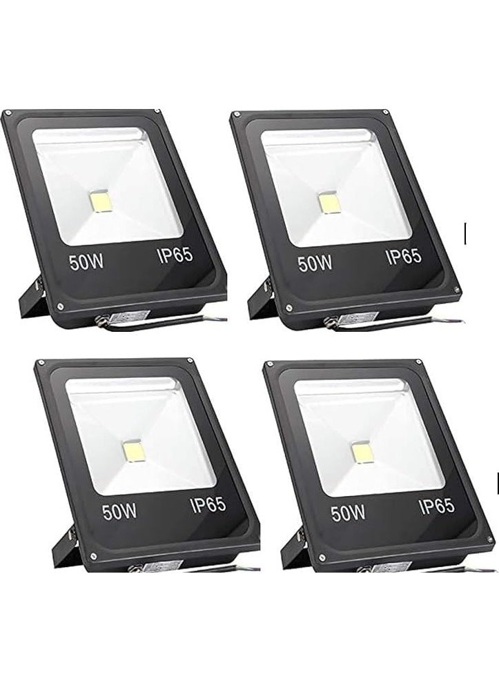 Generic 50W LED Outdoor Flood Light, Waterproof IP65, AC 85-265V, Warm White, 4pcs  - Image 1