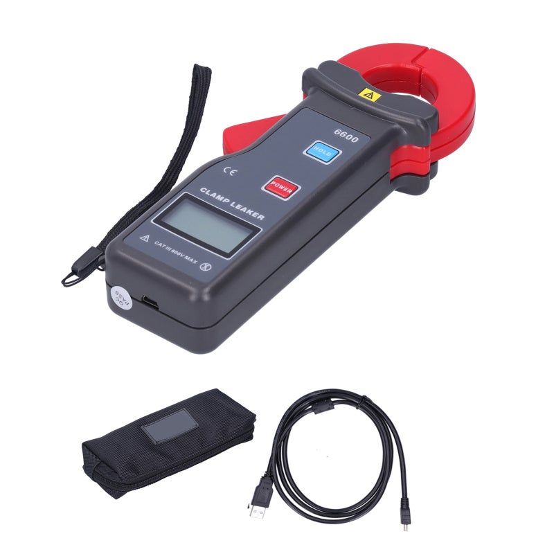 High Accuracy Leakage Current Clamp Meter 0.1mA Resolution USB Data Transfer - Peak Hold Digital Clamp Meter for AC Current Measurement - Image 1