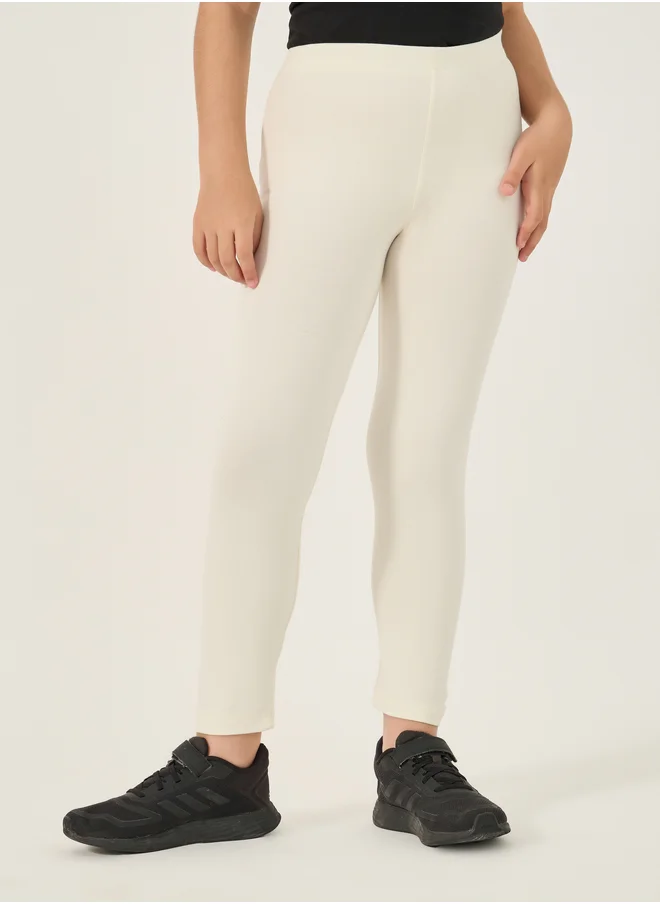 Styli Styli Solid Elastic Waistband Leggings