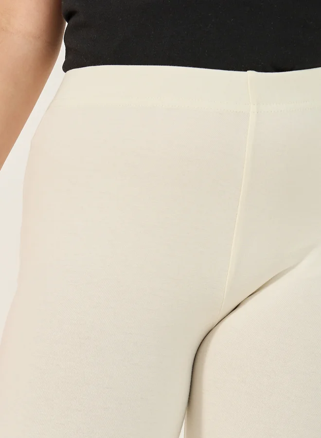 Styli Styli Solid Elastic Waistband Leggings