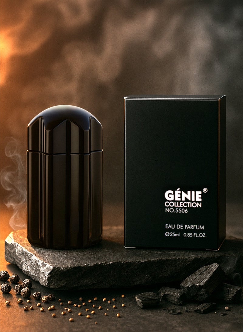 Genie Collection Luxury Men's Perfume Genie Collection No. 5506 | Long Lasting Men’s Perfume with Cardamom, Violet Leaf & Cinnamon Notes, 25ml - Image 1