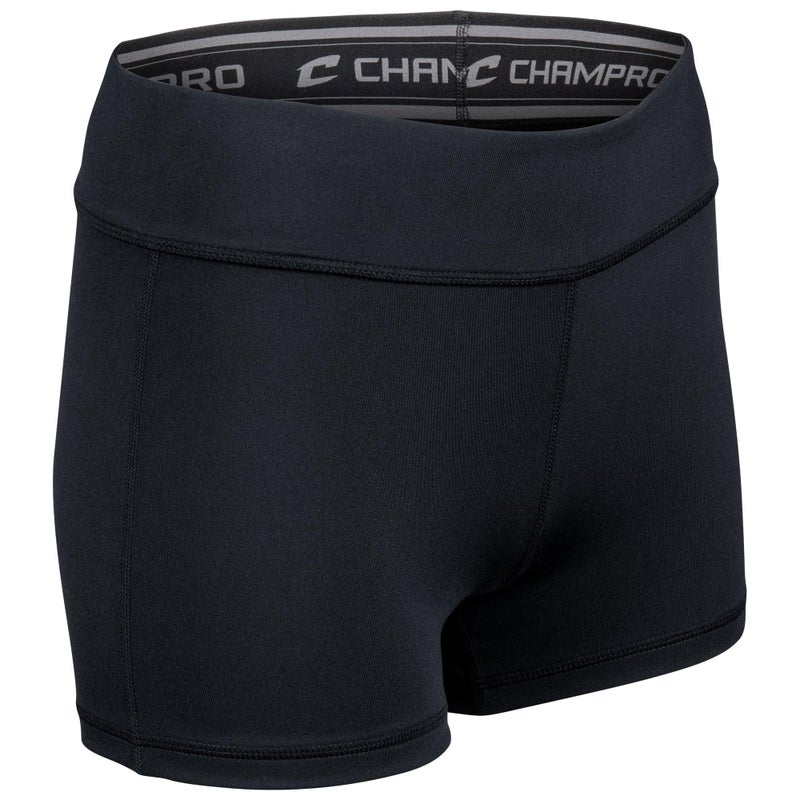CHAMPRO Womens Match Compression Volleyball Shorts 3 Inseam Navy