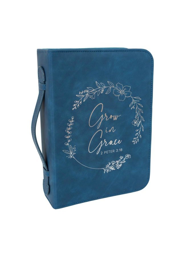 LANDORA & LEAF Bible Cover Case for Women - Minimalist Design Debossed Bible Case, Large Bible Covers for Women - Bible Accessories (Navy) - Image 1