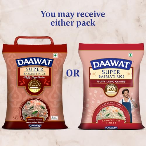 Daawat Super Basmati Rice 5Kg| Fluffy Long Grains| Cooked upto 20mm* - Image 2