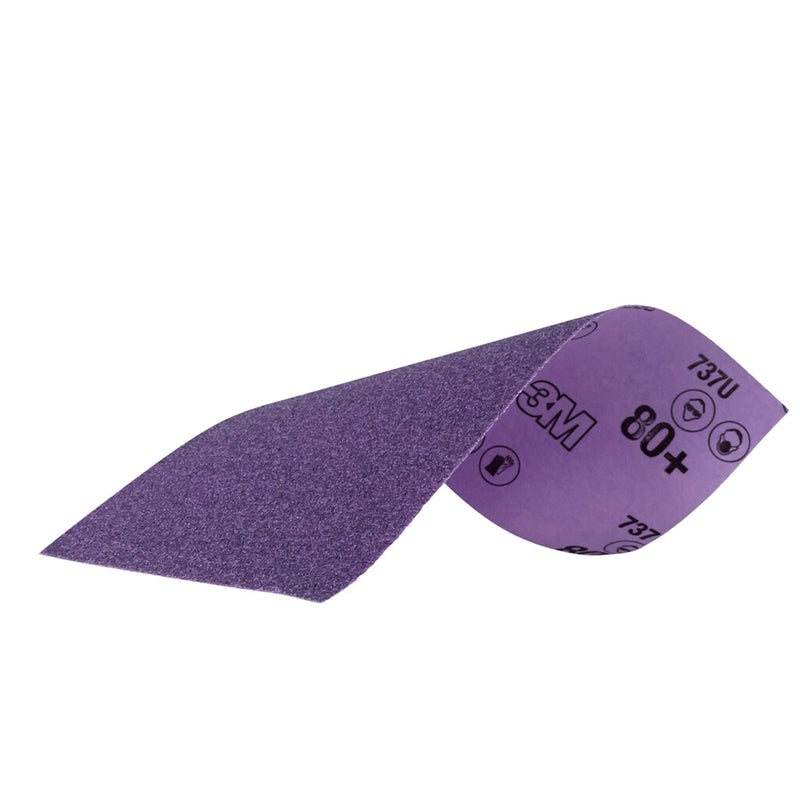 3M Performance Sandpaper, 03076, 80 Grit, 3 2/3 in X 9 in, 5 Sheets Per Pack - Image 4