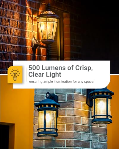 Sunco Lighting Sunco 10 Pack Dusk to Dawn LED Outdoor Light Bulb B11, Edison Filament Candelabra Bulbs for Porch Lighting, 500 LM, 5W (40W Equivalent), 3000K Warm White, E12 Base, Photocell Sensor UL - Image 4