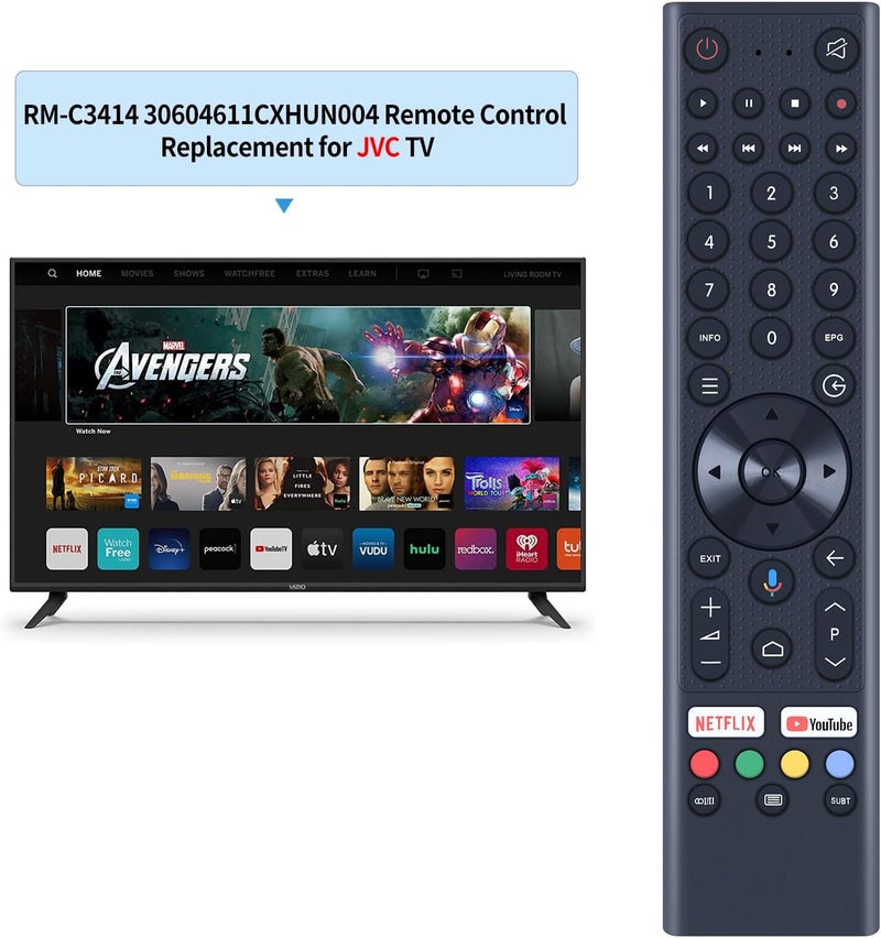 WDZP Remote Control For JVC TV hr46a stt001 RM-C3414 30604611CXHUN004 without Vocie - Image 2