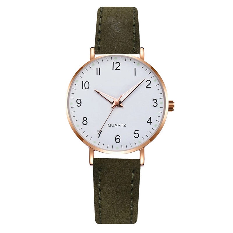 Korean Fashion Quartz Watch Set for Women Green 