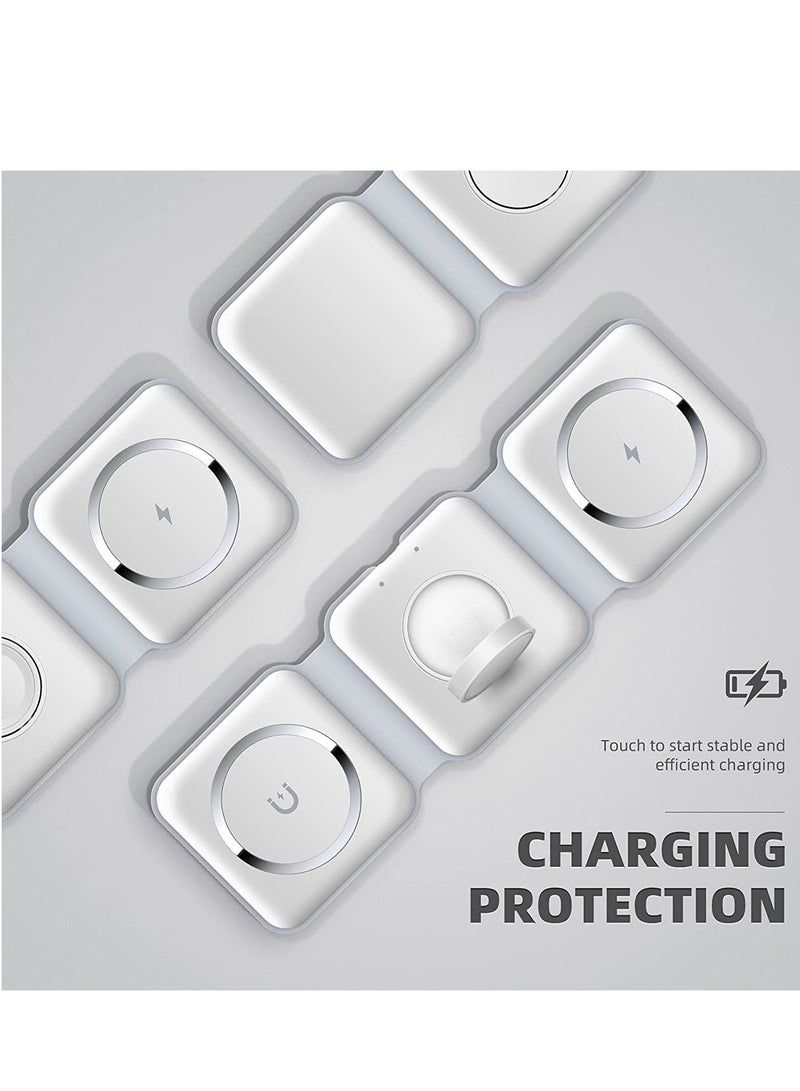 Wireless Charging, 3 in 1 Wireless Charger,Wireless Magnetic Fast Charging Foldable Dock station Charger for iPhone 13/12/11/8/Pro/Max,for iWatch,forAirPods 3/2/Pro and for Samsung - Image 5