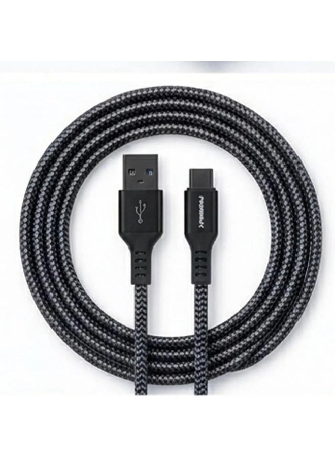 Power Max MX74 1m Fast Type-C Charging Cable, Braided Fabric, Cut Resistant, Fast Data Transfer - Image 2