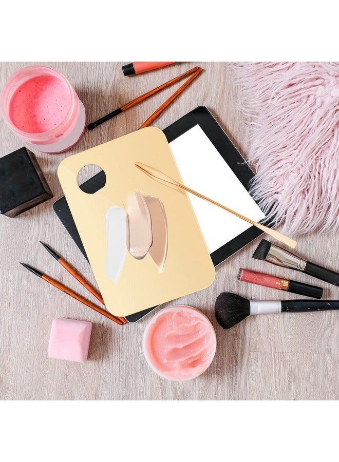 CANIPHA 2Pcs Acrylic Makeup Mixing Palette With 2 Pcs Makeup Spatula Foundation Mixing Tray Cosmetic Palette Mixer Makeup Palette For Foundation Makeup Mixing Tray For Mixing Eye Shadow Lipsticks Nail Art - Image 4