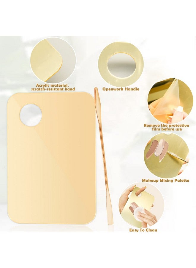 CANIPHA 2Pcs Acrylic Makeup Mixing Palette With 2 Pcs Makeup Spatula Foundation Mixing Tray Cosmetic Palette Mixer Makeup Palette For Foundation Makeup Mixing Tray For Mixing Eye Shadow Lipsticks Nail Art - Image 3