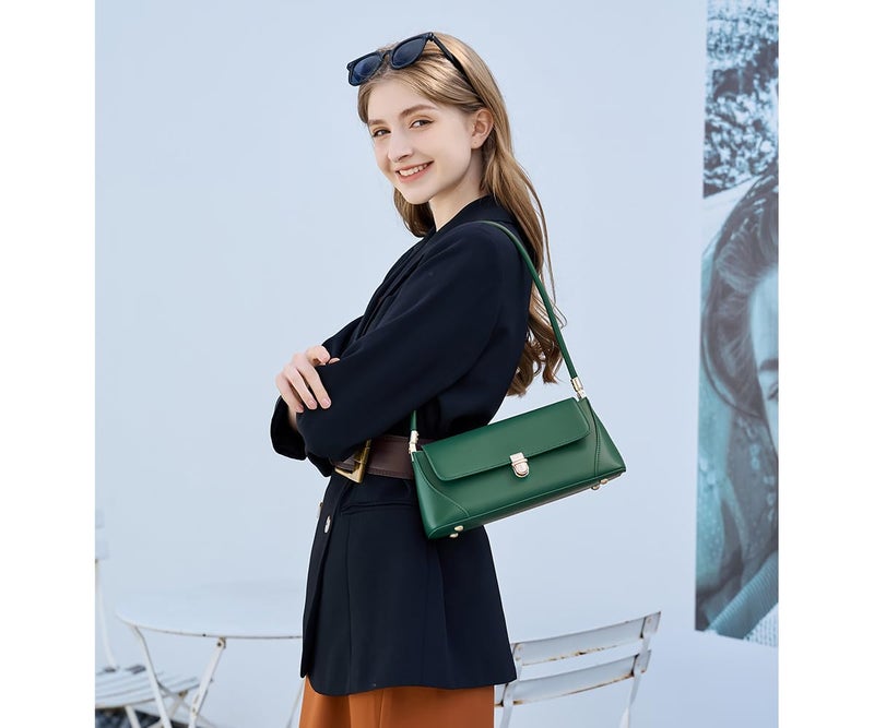WSRYDJDL Shoulder Bags for Women Vintage Handbag Retro Classic Small Purse Cute Hobo Tote Handbag Mini Clutch Purse (Green) - Image 2