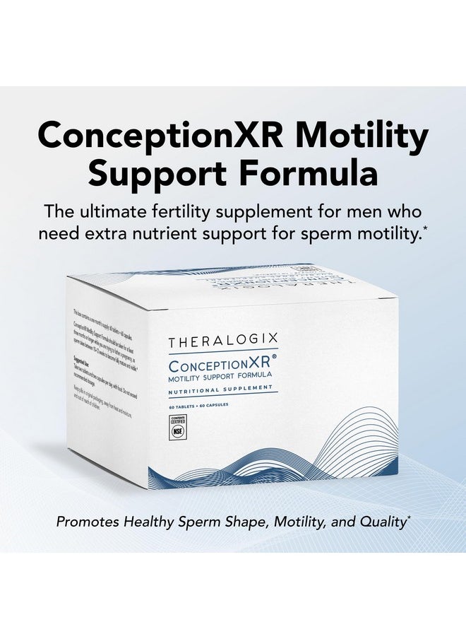 Theralogix Theralogix ConceptionXR Motility Support Formula - Men's Preconception Vitamins for Fertility Support - Male Fertility Supplements for Sperm Health* - NSF Certified - 60 Tabs + 60 Caps (30-Day Supply)  - Image 2