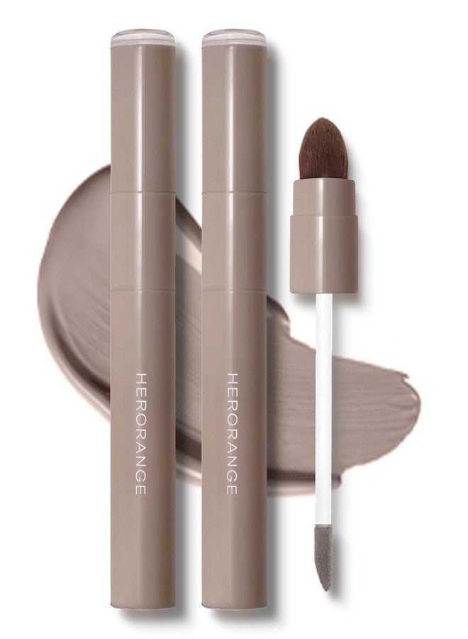 Okerker 2PCS Liquid Cool Toned Contour Stick,Cool Grey Brown,Contour with Brush - Image 1