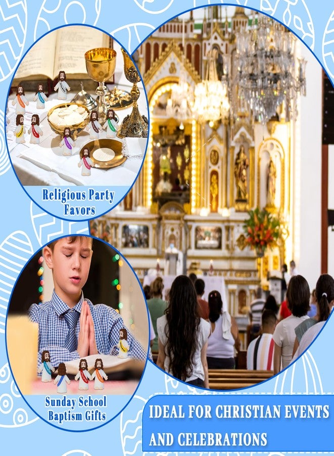 Bamamon 50 Pcs Little Jesus Figures, Mini Jesus Figurines in Bulk Easter Jesus Loves You Tiny Christ Toys to Hide and Seek Sunday School Religious Party Favors Baptism Gifts for Easter Egg Stuffers - Image 4