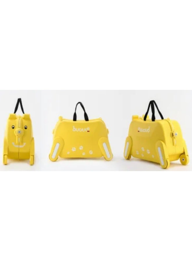 Kids Yellow Ride-on Suitcase Hand Luggage - Image 4