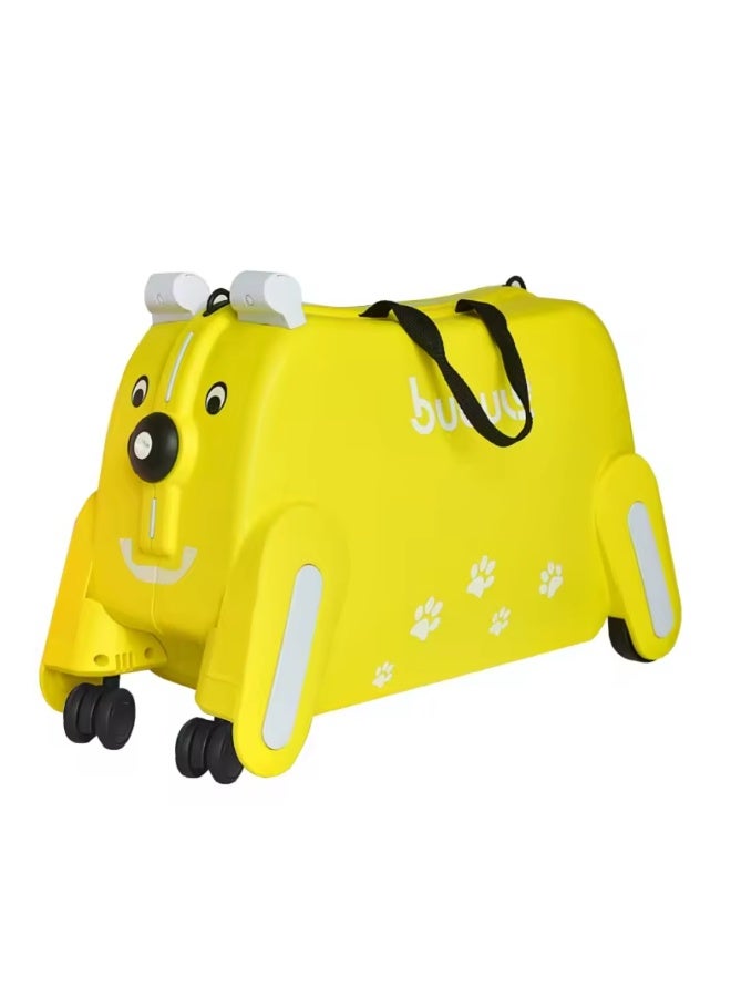 Kids Yellow Ride-on Suitcase Hand Luggage - Image 1