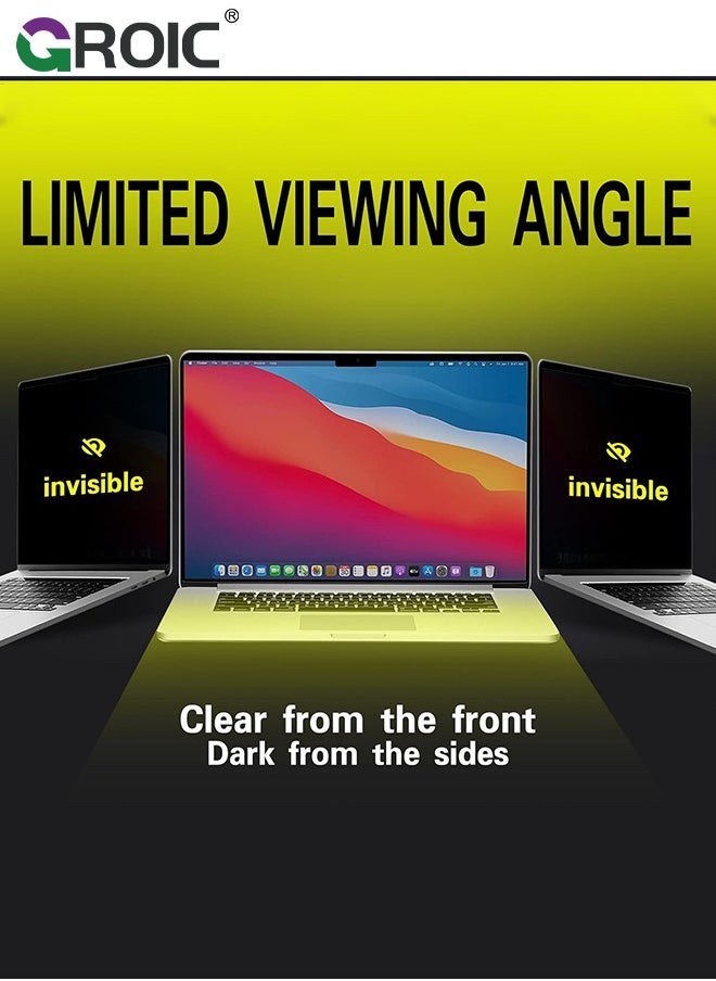 GROIC Magnetic Privacy Screen for 14 Inch MacBook Pro (2021-2023) Anti-Blue Light and Anti-Glare Ultra Slim Laptop Screen Filter (A2442 M1/A2779 M2)  - Image 2