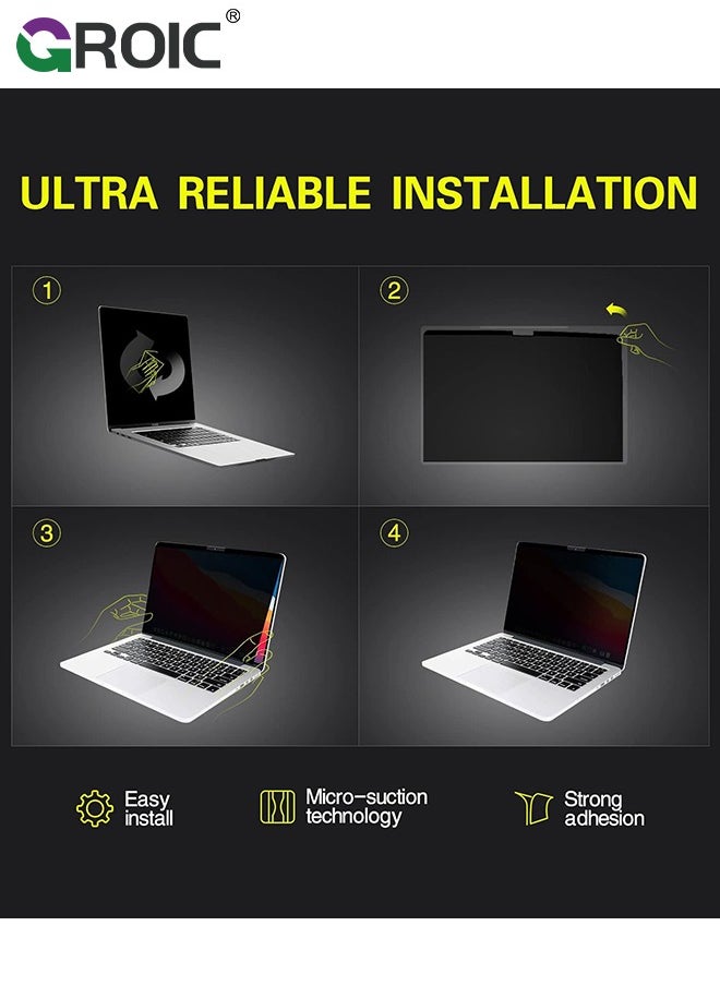 GROIC Magnetic Privacy Screen for 14 Inch MacBook Pro (2021-2023) Anti-Blue Light and Anti-Glare Ultra Slim Laptop Screen Filter (A2442 M1/A2779 M2)  - Image 5