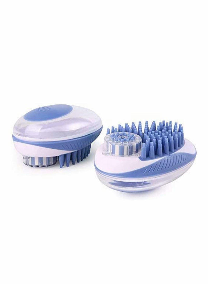 SYOSI Pet Shampoo Bath Brush,2 in 1 Cat Dog Small Animal Pets Grooming Scrubber Shampoo Dispenser,Washable Massage Bathing Long Short Hair - Image 1