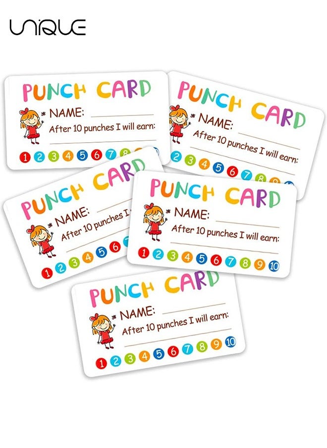 Unique Reward Punch Cards - 100 Pcs Reward Incentive Card for Teacher - Behavior Chart for Kids - Homeschool Classroom Supplies for Motivation 2" x 3.5"  - Image 4