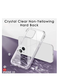Generic Case Compatible with iphone 15, Cover Silicone Transparent TPU Gorilla Anti-shock Protector Camera Shockproof Corners - Clear  - Image 2