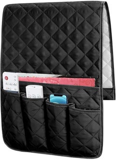 The Bros Sofa Armrest Organizer, Remote Control Holder for Recliner Couch, Arm Chair Caddy with 5 Pockets for Magazine, Remote control, Tablet, Phone, iPad, Books, Glasses  - Image 1