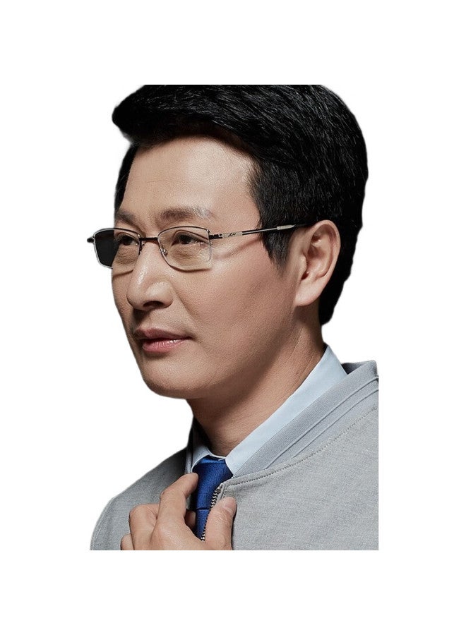 Sunset Red Bifocal Glasses With Anti-Blue Light High Definition Intelligent Zoom Folding Elderly Reading Glasses 9014 Gold 250 Degrees - Image 3