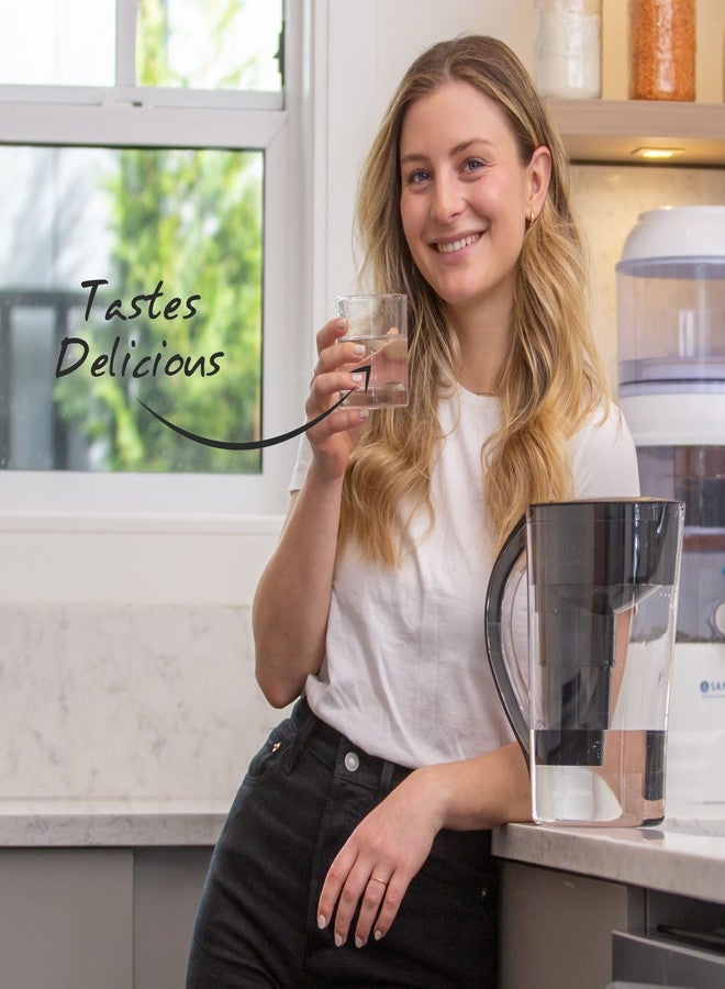 Santevia Single Replacement MINA Alkaline Water Filter by Santevia | Single At Home Water Pitcher Filter Adds Minerals and Makes Alkaline Water | Chlorine and Lead Water Filter | American Filtration Media - Image 3