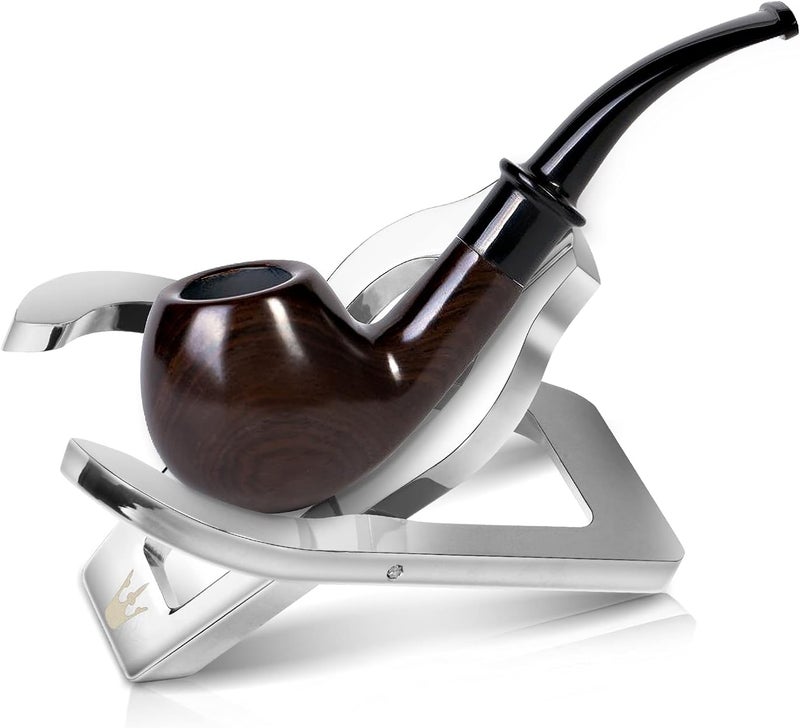 AILE Tobacco Smoking Pipe Stand Holder - Stainless Steel Portable Foldable - For Single Pipe - Image 5