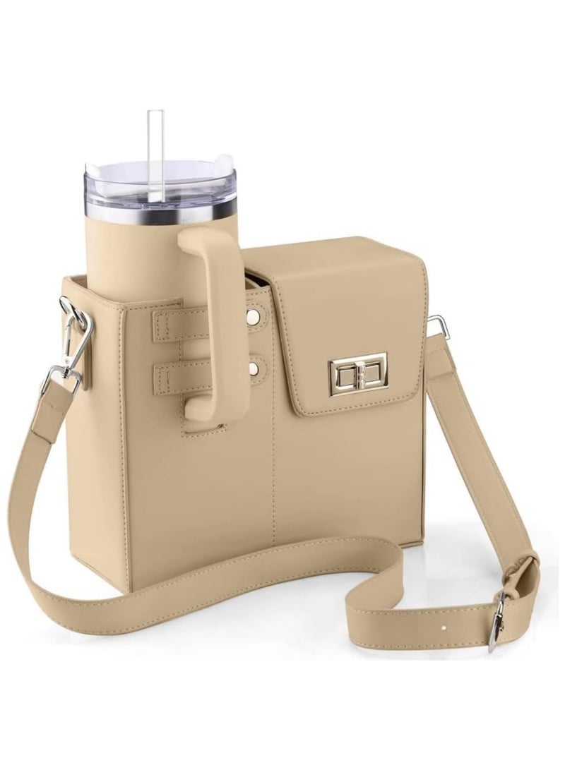 AROAQ Stanley Cup Purse Water Bottle Bag Stanley Purse Cup Holder Bag with Strap Crossbody Bag for Stanley Cup Portable Water Bottle Purse - Image 1