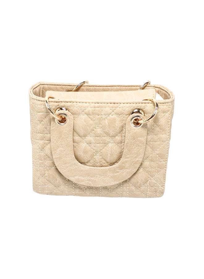 Glitter Women Hand Bag - Beige - Image 2