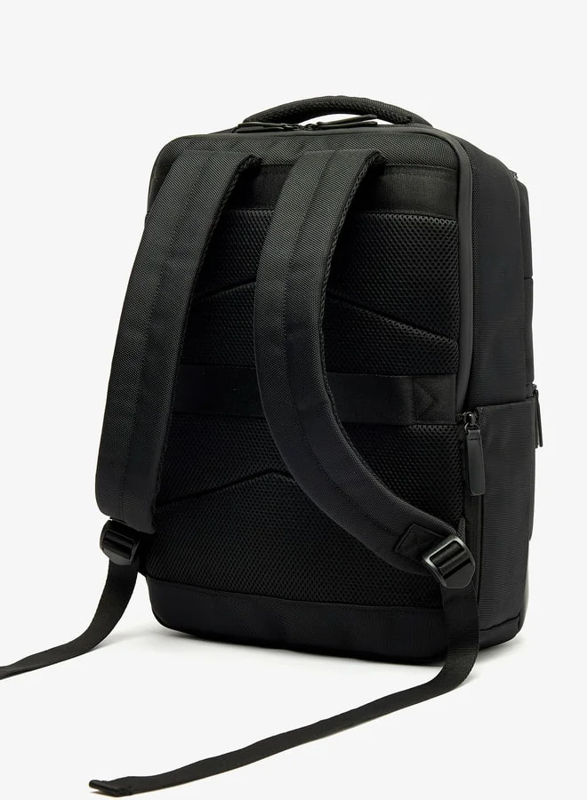 DUCHINI Men's Solid Backpack with Adjustable Straps and Zip Closure