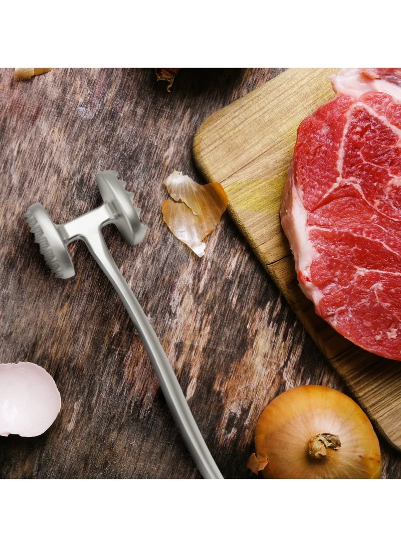Fissman Fissman Meat Tenderizer 20.5cm, Zinc Alloy Stainless Steel Meat Hammer Lily Series | Anti-Rust Sleek Handle Meat Tenderizer | Heavy Duty Dual Head Meat Mallet for Chicken, Beef