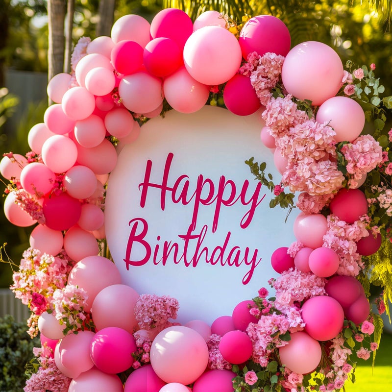 RUBFAC 129pcs Hot Pink Balloons, Latex Magenta Pink Balloon Arch Kit Garland Different Sizes 18 12 10 5 Inch for Birthday Baby Shower Wedding Princess Theme Party Decoration - Image 5
