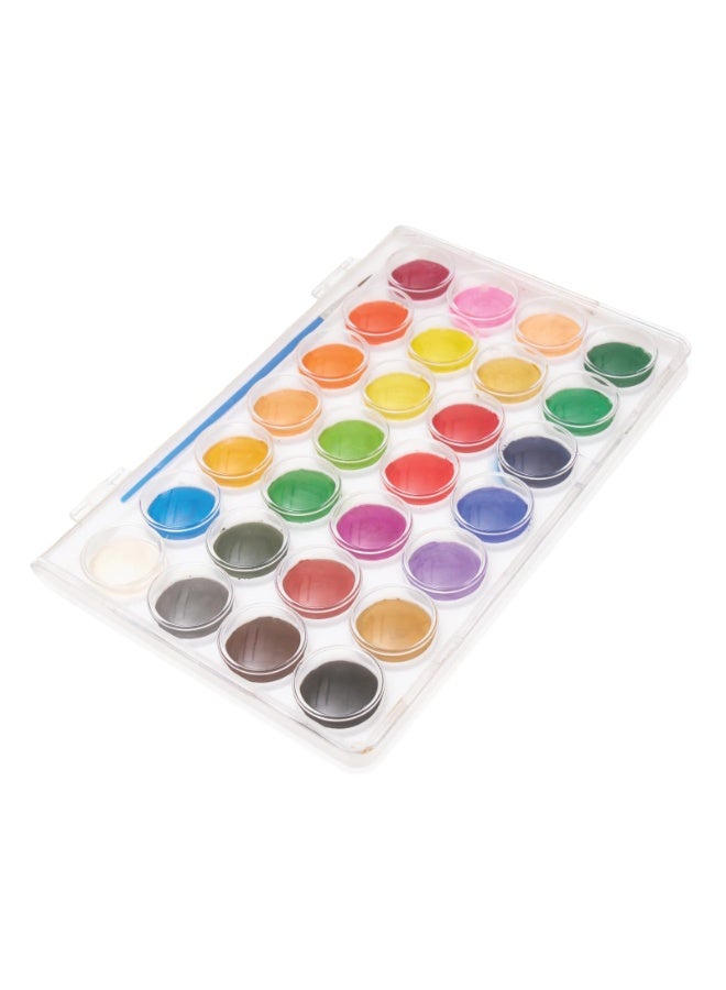 ألوان مائية للأطفال - 18 لونًا مع فرشاة تلوين - Image 1