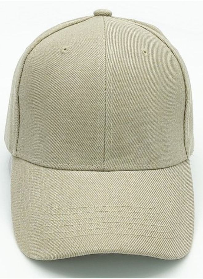 SARAOONT - Classic Khaki Polyester Baseball Cap - Adjustable Unisex Dad Hat for Running, Workouts, and Outdoor Activities - Image 1