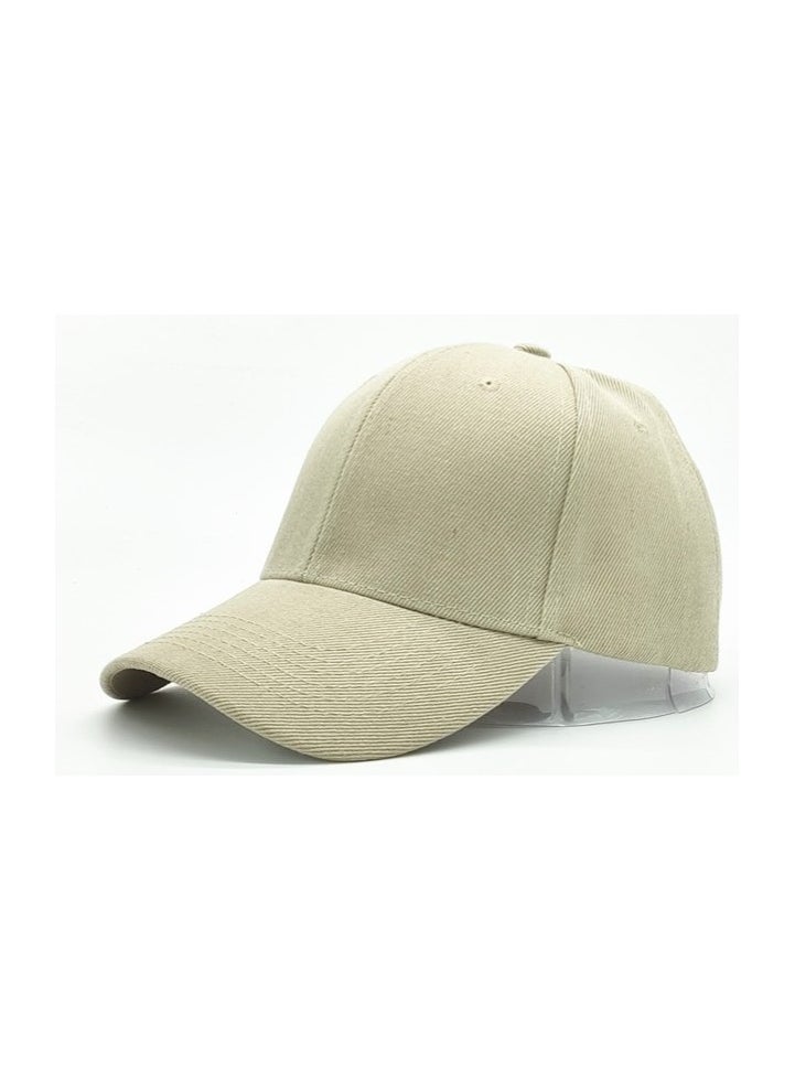 SARAOONT - Classic Khaki Polyester Baseball Cap - Adjustable Unisex Dad Hat for Running, Workouts, and Outdoor Activities - Image 1