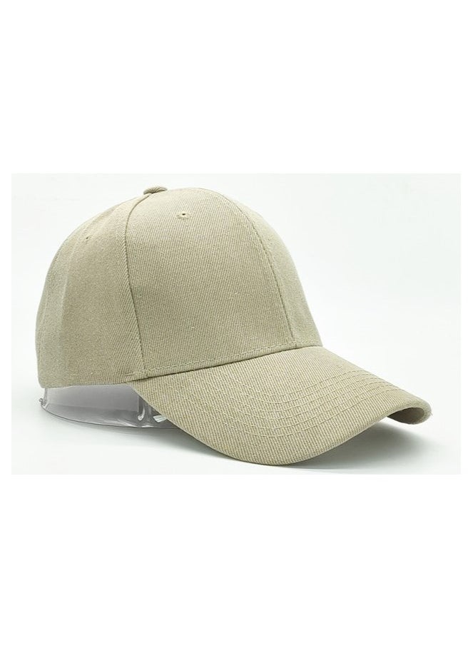 SARAOONT - Classic Khaki Polyester Baseball Cap - Adjustable Unisex Dad Hat for Running, Workouts, and Outdoor Activities - Image 1