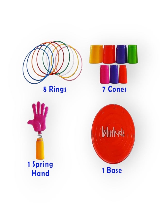 Blinkids Toys Ring Toss Game for Kids, Ring Throwing Game Outdoor and Indoor Fun Games, Shape Sorter Color Recognition Aim and Strike Game Toy for Boys and Girls (Multicolor) - Image 5